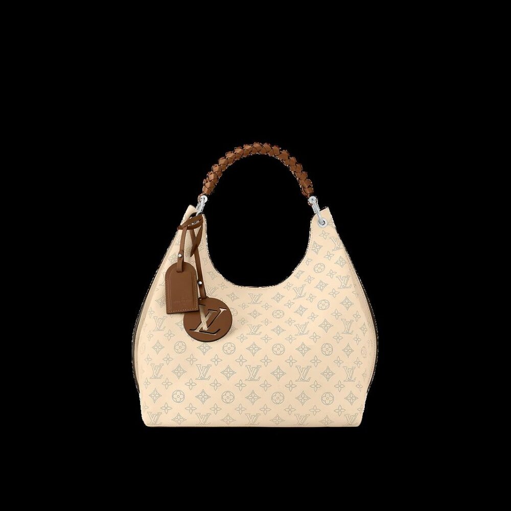 Louis Vuitton Carmal Mahina Creme BOHO Handbag